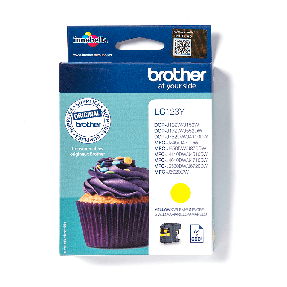 Genuine Brother LC123Y Ink Cartridge – Yellow